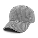 JOYISURE Baseball Cap Herren Damen Einfarbige Cord Baseballmütze Beiläufiger Schirmmütze Einstellbar Atmungsaktiv Baseballkappe UV-Schutz Kappe für Draussen,Sport und Reisen,Dunkelgrau, Einheitsgröße
