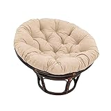 Papasan Kissen, Papasan Stuhlkissen, Outdoor Papasan Stuhl, Papasan Hängender Korbstuhl Pad Weich Verdickte Schaukel Papasan Stuhlkissen Outdoor (Color : Khaki, Size : 80 * 80cm)
