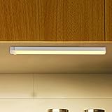 Unterbauleuchte Küche LED Schrankbeleuchtung Bewegungsmelder, Lampe Akku Beleuchtung Licht Batterie Schrank Leuchte Slim Bright Schranklicht Lichtleiste Kabellos Leiste Küchen Aufladbar,2 Stück