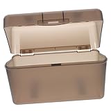 Lurrose Visitenkartenhalter Transparenter Grauer PP Kartenaufbewahrungsbox Einfacher Kartenorganizer Für Büro Und Desktop Kartenablage Für Optimale Übersichtlichkeit