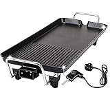 Teppanyaki Grill ，Elektrischer Rauchfreier Tischgrill Extra Große Größe - 67X29.5X8.5Cm ，BBQ Grillplatte Antihaft- Grillkochplatte Für Küche Dinner Party Camping Festival Kochen