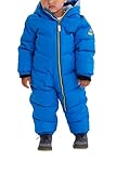Killtec Skioverall Kinder Twinkly MNS ONPC B - Overall in Daunenoptik - Schneeanzug mit Kapuze - Winteranzug mit flauschigem Innenfutter, neon blau, 98/104