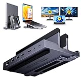 Laptop Docking Station Stand Dual 4K Monitor, QUUGE Dual HDMI Docking Station für Laptop, 2 HDMI (Single 4K@120Hz), 2 USB3.0 Ports, 100W PD, RJ45 Ethernet, Desktop Management 7-IN-1 USB C Dock.