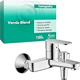 hansgrohe Vernis Blend - Badewannenarmatur Aufputz für 2 Verbraucher, Mischbatterie Badewanne mit Auslauf Länge 17,1 cm, Einhebelmischer Wanne, Chrom, 71440000