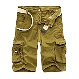 Shorts für Herren, Sport, Sommer, lässig, kurze Hose, leichte Arbeitshose, Cargo-Bermuda, mehrere Taschen, modische Shorts, bequeme Sportbekleidung, weich, atmungsaktiv, Fitness, Strand, C, 28