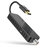 Hd-line DVB-S2 Sat Receiver, Full HD 1080P HDMI TV Stick, Bluetooth-Fernbedienung, Satelliten Receiver, Versteckt hinter TV, Digitalanzeige, H265 HEVC Main 10 Bit, 2in1 Universal Fernbedienung, USB