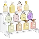 Lifewit 3-stufiger Klarer Display Ständer, 30,5 x 21 x 18 cm Kunststoff Schminktisch Organizer, Gestufter Präsentationsstand für Make-up/Figuren/Cupcake/Nagellack, Dekorieren Riser Display Regal