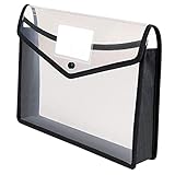 HOUDERCO Aktenhalter Ordner in großen Mengen Beutel für Geschäftspapiere trocken abwischbare Taschen Pastellordner Büro briefumschläge Aktenumschlag Brieftaschen aus Kunststoff pp Black