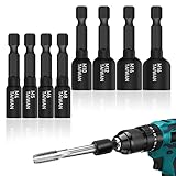 8Stk Gewindebohrer Adapter, M4-M16 1/4 Zoll,Sechskantschaft Maschinengewindebohrer Vierkant Treiber Adapter Für Bohrmaschine