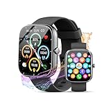 Smartwatch Herren Damen mit Telefonfunktion, 1.91' Fitnessuhr Damen, 100+Sportmodi IP68 Wasserdicht Sportuhr, Smart Watch mit Schrittzähler, Herzfrequenz, SpO2, Schlafmonitor, Uhren für iOS Android