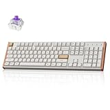 Keychron K10 HE Hall-Effekt-Tastatur, kabellos, Magnetschalter, Hot-Swap-fähig, einstellbare Betätigung, schneller Trigger-Modus mit Aluminium- und Holzrahmen, Full-Size Custom RGB für Mac, Windows