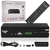 Romicta HD Receiver für Satelliten, Sat Receiver mit HDMI, DVB-S/S2, PVR, EPG, SCART, USB Mediaplayer, HDTV, YouTube, Wetter, Schwarz - HDTV Satelliten Receiver