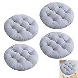 Bcuuozeeing Stuhlkissen 40x40cm, 4er Set Stuhlkissen mit Bändern, Stuhlauflage für Bürostuhl Sitzpolster Indoor & Outdoor für Esszimmer, Wohnzimmer, Studierzimmer