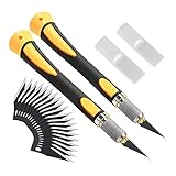 Darmlly PräZisions-Hobbymesser Bastelmesser-Set für Heimwerker, Kunst, Schneiden, Schablonen mit 20 StüCk Ersatzklingen(C)
