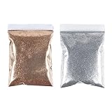 Glitzerpulver Set 100g,Glitzerpulver Zum Basteln,Gold Silber Glitzerpulver, Glitzerpuder Für Nägel,Masquerade, Epoxidharz Glitzer,DIY,Nagelkunst (Silber+Gold)