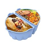 Topf-Trennwand für Slow Cooker – 1 Paar Küchenhelfer – wiederverwendbarer Silikon-Slow-Cooker-Trenneinsatz, für Gemüsesuppe, Huhn, Fisch, Garnelen, Kartoffeln, Tomaten, Familientreffen