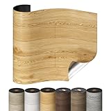 Selbstklebende Holzoptik Vinylboden, Verdickter PVC Bodenbelag, Vinyl-Fußböden Bodenfliesen Wasserfest, Langlebig Vielseitig Einsetzbar für Wohnzimmer, Schlafzimmer, Büros 60x300cm Holzgelb