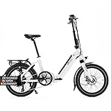 AsVIVA E-Bike 20 Zoll I hochwertiges Elektrofahrrad klappbar I Elektrobike schwarz-weiß I klappbares E-Bike mit extra starkem Akku I Elegantes Klapprad mit Motor I Elektro-Klapprad mit LED Display