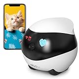 Enabot EBO SE Heimtierkameras mit EBO ROLA-PET App,1080P WLAN Mobiler Überwachungskamera Innen mit Nachtsicht,kabellose Haustierkamera mit Auto-Cruise,Selbstaufladung, Bewegungserkennung, 2 Wege Audio