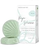 Konjac Sponge FACES OF FEY - Konjac Schwamm mit Aloe Vera für trockene Haut für Körper und Gesicht - 100% biologisch abbaubar