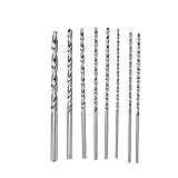 8Pcs HSS Twist Drill Bits Set 4mm - 10mm | Extra Long 200mm for Metal/Wood/Plastic | High Speed Steel Rotating Tool Kit with Round Shank
