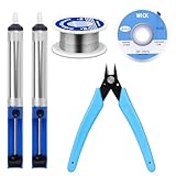 Entlötpumpe, Bleifreier Lötdraht, Mikro Scherdrahtschneider Zange, Entlötlitze, 5-Teiliges Entlötpumpe Set, für Reparatur Elektrolöten Heimwerken