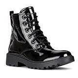 Geox Mädchen J Casey Girl G Stiefeletten, Schwarz, 38 EU