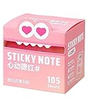 Sticky Notes, Transparent Memo Pads with Pull-Out Design, 105 Sheets per Roll in Colorful Set, Writable Clear Notes for School Students Home, Highlight Markers Notebook Study Reminder Planner