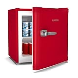 Klarstein Irene Retro Mini-Gefrierschrank, 31L, Flexibler Temperaturbereich -24 °C bis 10 °C, Energieeffizienz C, Leise 38 dB, Kompaktes Design, Mini-Kühl-/Gefrierschrank, Rot