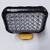 LED Akku Lampe für Dewalt 20V Max Batterie (Kein Akku), 35LED Led Strahler Flutlichter, Baustellen Lampe, 105W Garagenlichter, Akku Arbeitslicht mit Dual USB Ladeanschluss