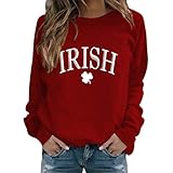 XUEJIANN Sweatshirt Damen Oversized Ohne Kapuze - Pullover Für Damen Baumwolle - Pulli Oversize Vintage Winterpullover Elegant Große Größen Langarmshirt Baumwolle Hoodie Teenager Mädchen