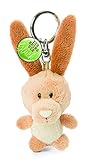NICI 47540 Schlüsselanhänger 7cm bringe dir Glück – Glücksbringer Hasen-Anhänger für Schlüsselband, Schlüsselbund & Schlüsselkette, braun/beige