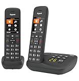 Gigaset C575A Duo - 2 Schnurlose DECT-Telefone mit Anrufbeantworter - großes Farbdisplay mit aktueller Benutzeroberfläche - Adressbuch für 200 Kontakte - Jumbo-Modus und Anrufschutz, schwarz
