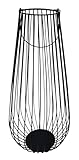 Laterne Windlicht Metalllaterne 25x50 cm Windlicht Kerzenhalter Gartenlampe schwarz