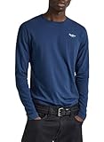 Pepe Jeans Herren Original Basic 2 Long N T-shirt, Blau (Navy), XL
