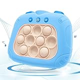 Yefun Pop on It Spielzeug, Plopper Elektronisches Sensorspiel, Puzzle-Spielmaschine Game Controller, Elektronisches Spiel, Push Handheld Spiel mit 4 Modi für Kinder Erwachsene(Blau)
