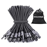 BYZANDQI Spanngummi mit Haken 25 Stück, Expander mit Haken 10cm, Planenspanner Zeltgummis Gummispanner Planengummi Expanderschlingen für Planen Zelt Net Camping