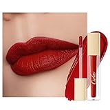 Oulac Lippenstift Rot Matt Langanhaltender, Roter Lippenstifte, Wasserfester mit Kussechter, No-Transfer, Flüssig Cremige Textur, Hochpigmentiert, Matte Ink, Lasting Tint, Vegan, 4,5 ml (M01)