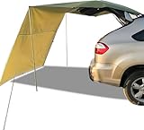 Auto Markise 300 x 200 cm Wasserdicht Sonnensegel Camping Heckzelt UV-Schutz Auto Vorzelt Tarp Ideal für Auto SUV Outdoor Camping, Seiten/Hinterher Montiertes