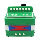 Tdkjfoutr Akkordeonspielzeug 7-Tasten-Akkordeons für Kinder, Pädagogisches Musikinstrument-Geschenk für Kleinkinder, Anfänger, und Mädchen