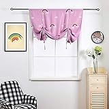 SIMPVALE Verdunkelungs-Raffrollo mit niedlichem Regenbogen-Druck, wärmeisoliert, mit Stangentasche, für Schlafzimmer, Wohnzimmer, Küche, Kinderzimmer, Rosa, 60 x 120 cm