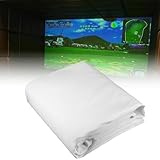 Hochwertiger robuster Golf-Schlagbildschirm – Indoor/Outdoor-Trainingssimulator mit Ösen für Golfer (3 m x 2 m)