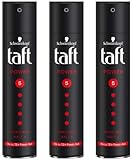 3x Schwarzkopf Taft Haarlack Power Haltegrad 5 Haarstyling,Haarspray für alle Haartypen,bis zu 72 Stunden starker Halt, vegane Formel* 250ml (3er Pack)