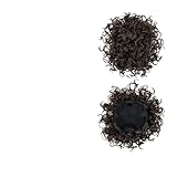 Haarknoten, Kordelzug-Lockenknoten, synthetischer Chignon-Haarteil for Frauen, Kordelzug-Pferdeschwanz, verworrener lockiger Schwanz, Clip-Haarverlängerungen Haarteile für Frauen(Brown)