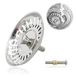 Universal Spülbecken Siebkörbchen,Universal Waschbecken 79 mm,Siebkörbchen Abflussstopfen Edelstahl,Edelstahl Spülbecken Sieb höhenverstellbar,Edelstahl Waschbeckenstöpsel Waschbeckensieb