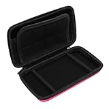 Annadue Konsolen Reise Tragetasche für 2DS XL 2DS LL für 3DS 3DS, mit 8 Steckplätzen, Schützender Hartschalen Reise Tragetasche (PINK)