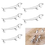 DECARETA 6er Set Legierung Essstäbchen Halterung Ablagen Stäbchen Halter Löffel Halter Gabel Messer Ständer Besteck Ablage Stehen Messer Abendessen für Löffel Spon Silber