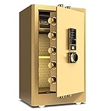 Biometrischer Safe Lock Box – Fingerabdruck-Kassensafe mit digitalem Schlüssel und Notfallschloss für sichere Aufbewahrung