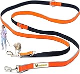 Hundefreund 6-in-1 Multifunktionsleine - Verstellbare Hundeleine 3m für mittlere und große Hunde mit 3 Ringen - Reflektierende Umhängeleine, Führleine und Schulterleine zum Umhängen in einem