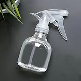 Miaoyak 250 ml Kunststoff-Sprühflaschen, transparent, nachfüllbar, leere Sprühflasche, verstellbare Sprühflasche, Friseur-Sprühflasche für Reinigungsprodukte, Pflanzen